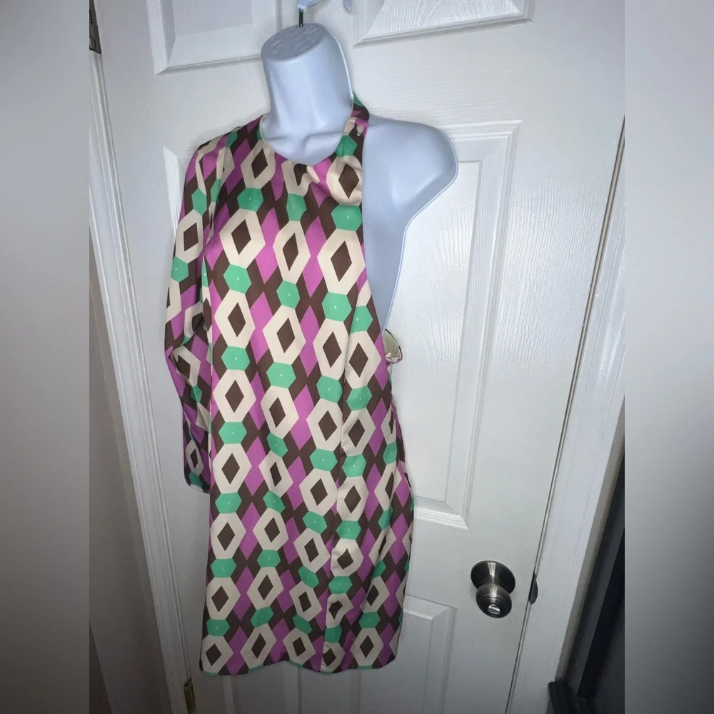 NWT Zara Women’s Large Satin Effect Mini Dress One Shoulder Pink Blogger Fav L - Picture 3 of 16